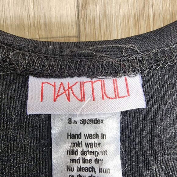 NAKIMULI Women's Size 1X Black Short‎ Sleeve Scuba Circle Pullover Mini Dress - Picture 2 of 8